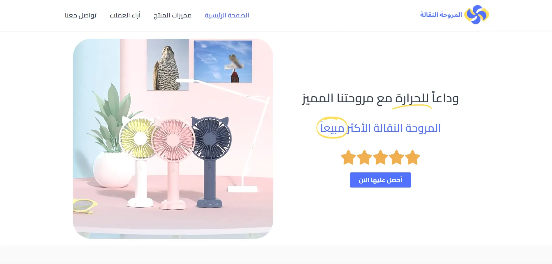 صفحة هبوط منتج